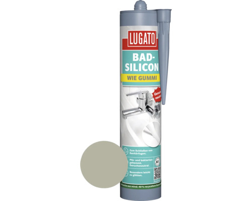 Lugato Bad-Silikon Wie Gummi grau 310 ml