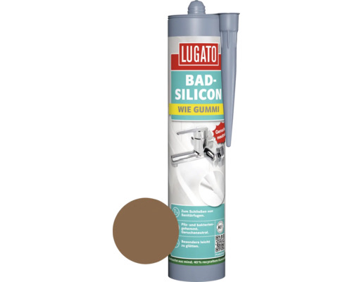 Lugato Bad-Silikon Wie Gummi mittelbraun 310 ml