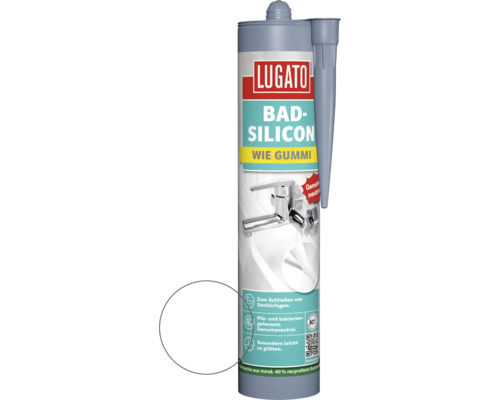 Lugato Bad-Silikon Wie Gummi transparent 310 ml