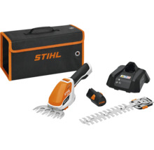 STIHL Akku-Grasschere Set mit Tragetasche, Ladegerät, Akku und Messern