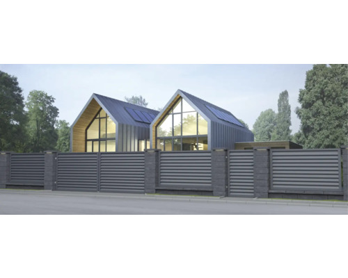 Modernes Haus mit Zaunanlage