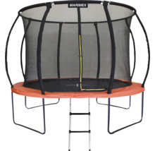 Trampolin mit Sicherheitsnetz und Leiter