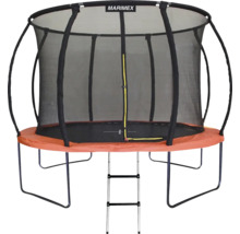 Trampolin mit Sicherheitsnetz und Leiter