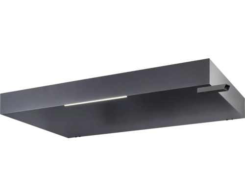 Graue LED-Deckenleuchte mit rechteckiger Form