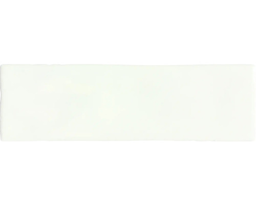 Steingut Wandfliese Borgo 6,5x20 cm weiß glänzend Weiße Keramikfliese