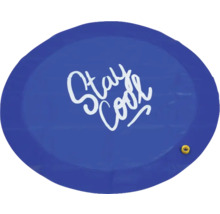 Runde blaue Planschbecken Unterlage mit der Aufschrift Stay Cool