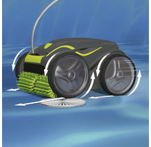 Poolroboter mit Reinigungsbuerste und Richtungsanzeigen