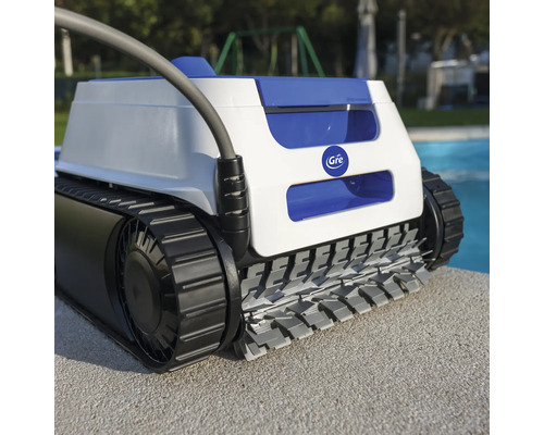 Poolroboter mit Raupenantrieb und Reinigungsbürsten für Schwimmbecken