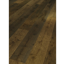 Dunkler Holzfußboden im Interieur