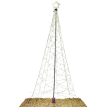 Weihnachtsbaum mit Stern und Lichtern