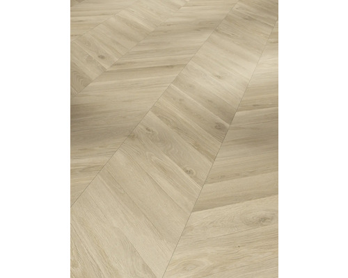 Verlegung von Vinylboden in Fischgrätmuster