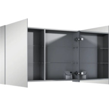 Offener Spiegelschrank mit Glasböden für das Badezimmer