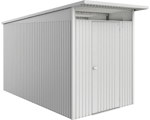 Metall Gerätehaus mit Flachdach und Tür