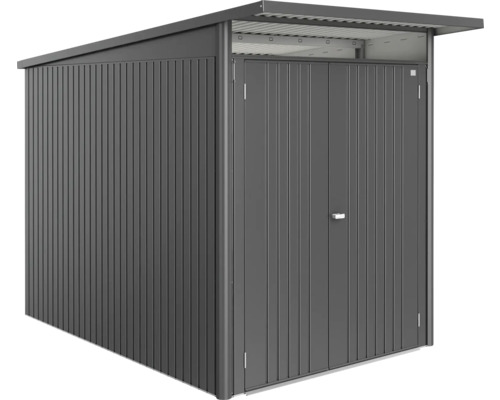 Gartenschrank aus Metall mit Einzeltür und Pultdach