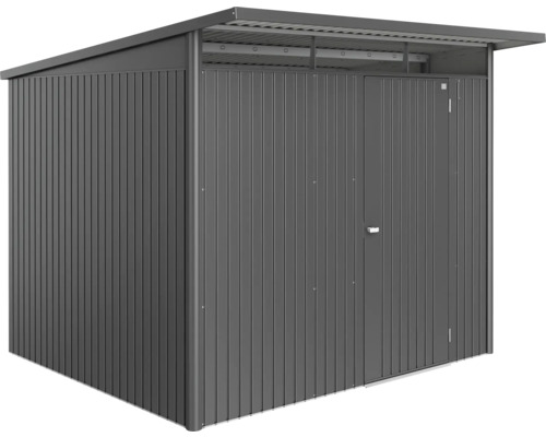 Metall Gerätehaus mit Flachdach und Tür