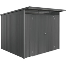 Geräteschuppen aus Metall mit Doppeltür und Pultdach