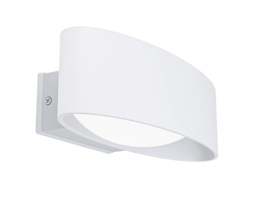 Halbrunde Wandleuchte aus Metall