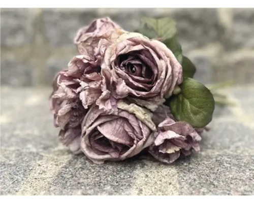 Kunstblume Rose Hydrangea 22 cm lila