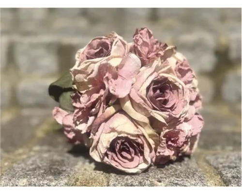 Kunstblume Rose Hydrangea 22 cm rosa