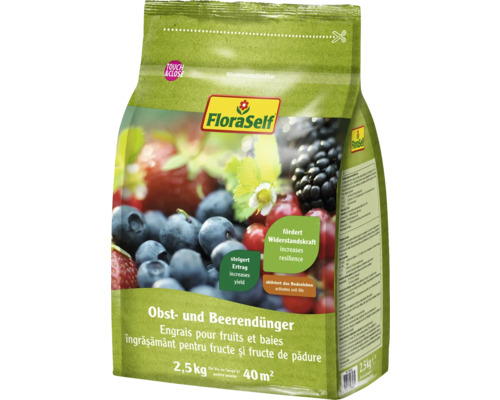 FloraSelf Obst- und Beerendünger, 2,5 Kilogramm Packung FloraSelf Obst- und Beerendünger, 2,5 Kilogramm Packung