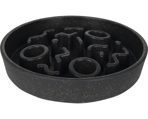 Hund Katze Futternapf District 70 Bamboo Cat Slow Feeder Ø 13,5 cm Dark Grey Antischling-Napf aus Bambus