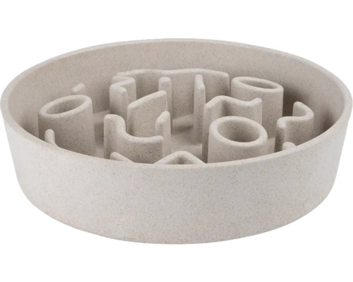 Hund Katze Futternapf District 70 Bamboo Dog Slow Feeder Ø 21 cm Merengue Antischling-Napf aus Bambus