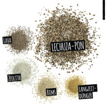 LECHUZA-PON Pflanzsubstrat mit Lava, Zeolith, Bims und Langzeitdünger