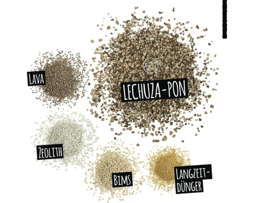 LECHUZA-PON Pflanzsubstrat mit Lava, Zeolith, Bims und Langzeitdünger