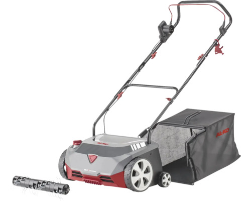 Elektrischer Vertikutierer mit Fangkorb und Walze