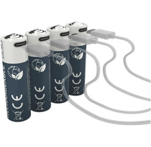 Mehrere AA-Lithium-Akkus mit USB-Anschluss