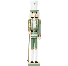 Nussknacker Figur mit Stab als Weihnachtsdekoration