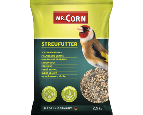 Wildvogelfutter Mr. Corn Streufutter 2,5kg Ganzjahresvogelfutter Ambrosia kontrolliert, Made in Germany