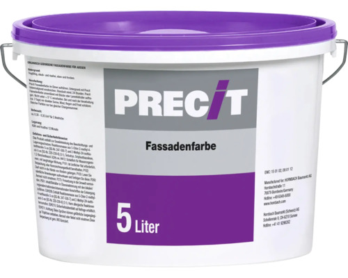 Fassadenfarbe im Eimer, 5 Liter