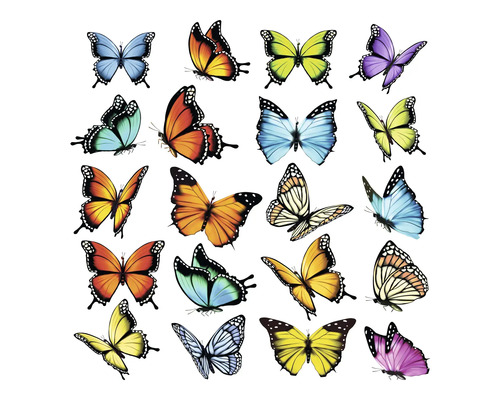 Wandsticker Schmetterlinge 30x30 cm
