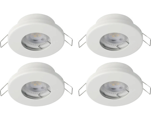 LED Einbauleuchte Eglo MAZUBY 5 W 500 lm 3000 K Ø 86 mm weiß IP 44, 4 Stück ( 31883 )