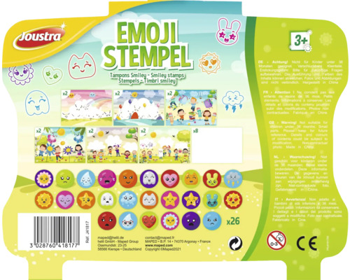 Emoji Stempelset mit verschiedenen Smiley Motiven von Joustra