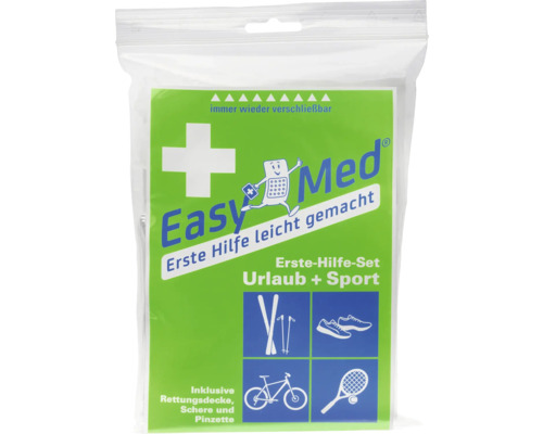 Easy Med Erste Hilfe Set für Urlaub und Sport in durchsichtiger Verpackung
