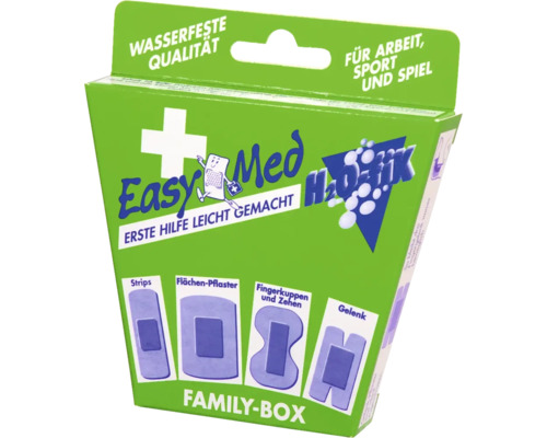 Easy Med Pflaster Family Box für Arbeit, Sport und Spiel
