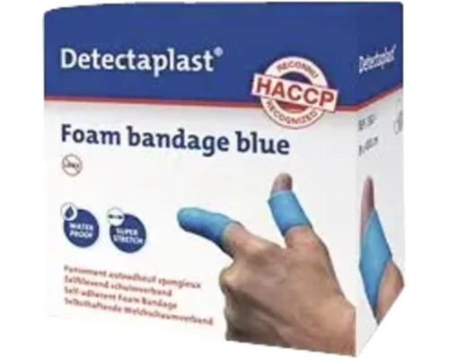 Detectaplast Schaumverband blau, HACCP Siegel