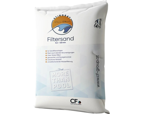 Filtersand 0,4 bis 0,8 Millimeter im Sack für Sandfilteranlagen
