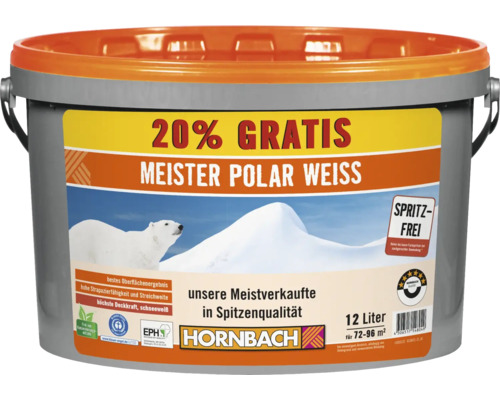 Eimer Meister Polar Weiss Innenfarbe mit 12 Liter Inhalt