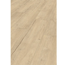 Verlegung von Laminatboden in Holzoptik.