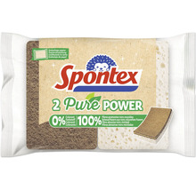 Spontex Pure Power Schwämme, Doppelpackung mit Scheuervlies und Schwammseite
