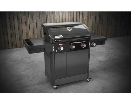 Tennesser Gasgrill mit Seitenablagen und Unterschrank