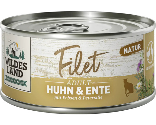 Katzenfutter nass Wildes Land Filet Huhn & Ente 80 g