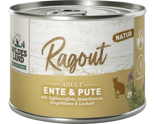 Katzenfutter nass Wildes Land Ragout Ente & Pute 180 g