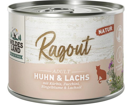 Katzenfutter nass Wildes Land Ragout Huhn & Lachs 180 g