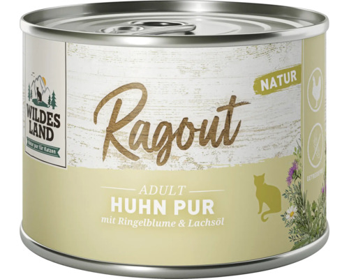 Katzenfutter nass Wildes Land Ragout Huhn 180g