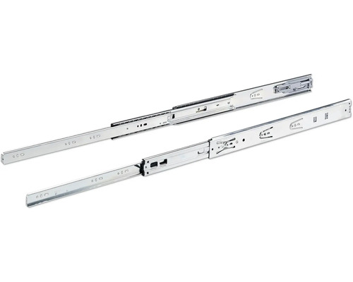 Zwei Schubladenschienen aus Metall