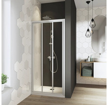 Schiebetür für Nische und Seitenwand Breuer Fara4 900x1850 mm Echtglas Klar hell weiß